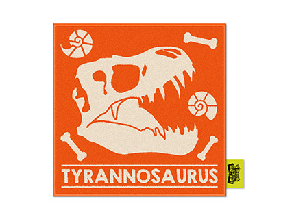 世界一“おしゃれな”ティラノの化石ハンドタオル