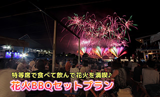 横浜・八景島シーパラダイス 花火特別観覧席 花火BBQセットプラン
